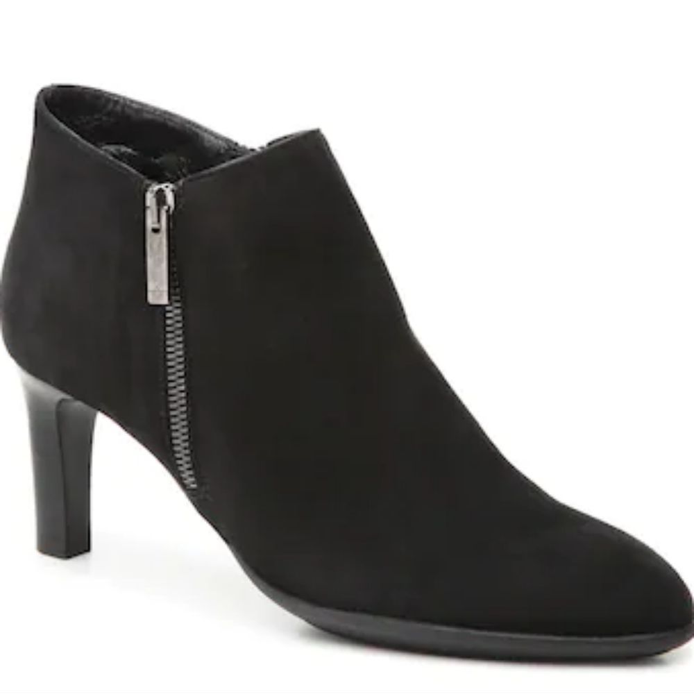 Aquatalia Dina Weatherproof Heeled Side-Zip Ankle Bootie Made in Italy 7.5